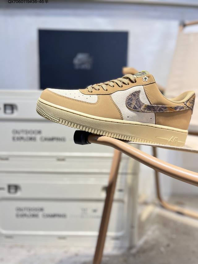 Nk Air Force 1 '07 Low Casual Sneakers #Custom Leather, Original Last and Cardbo