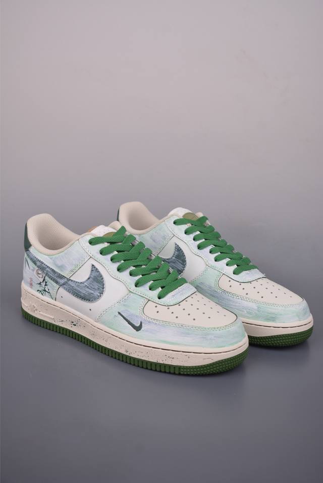 Nike Air Force 1 Low Hand-painted Graffiti, Original Last and Cardboard Design,