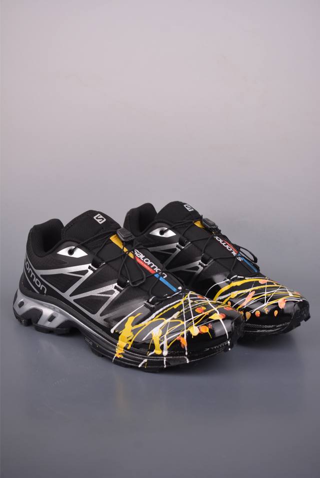 Salomon XT-6 GTX Colorful Ink Design Salomon Trendy Off-Road Functional Outdoor