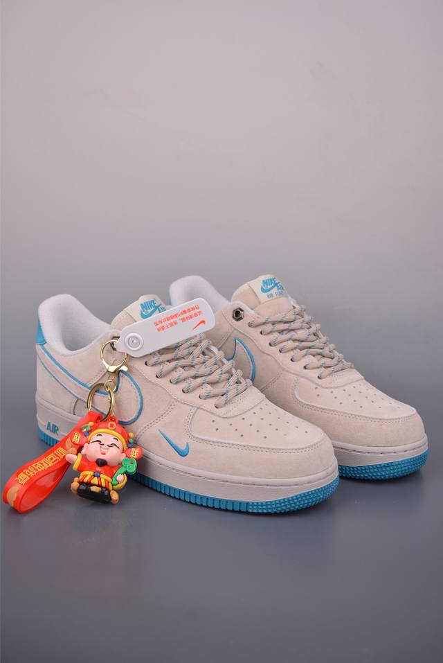 Nike Air Force 1 Low, Suede Gray-Blue. Made with original last and cardboard, a