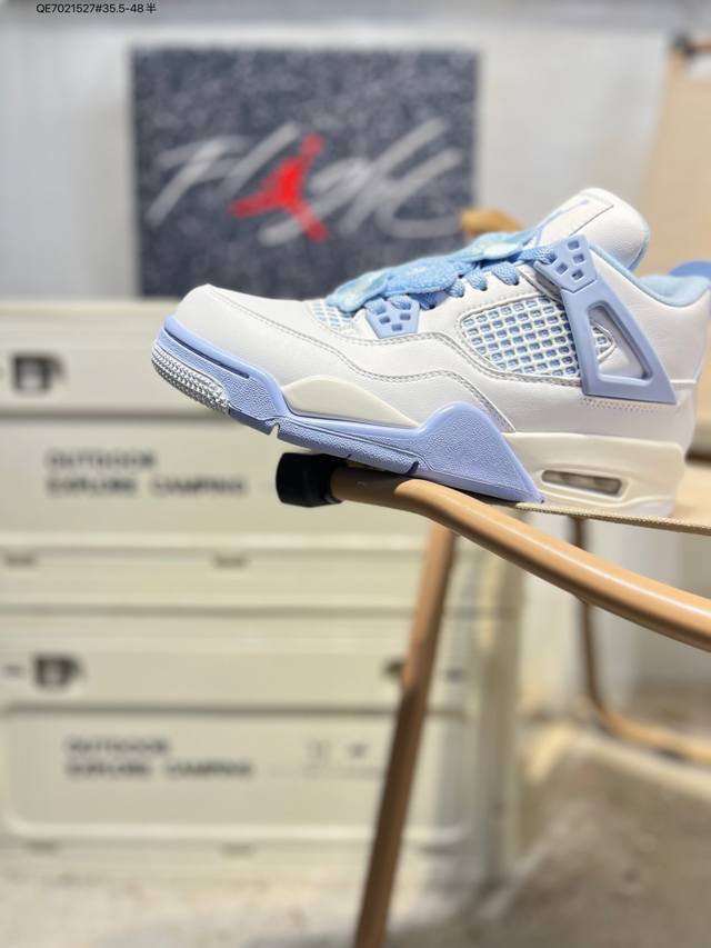 Air Jordan 4 Retro Black Military Blue Michael Jordan AJ4 Mid-Top Retro Casual