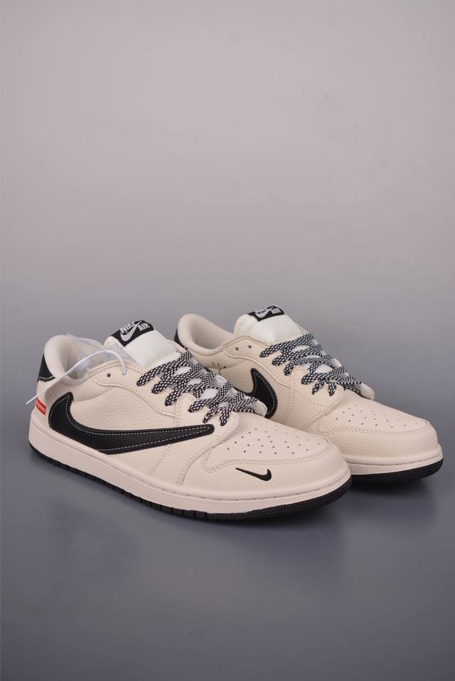 Fragment X Travis Scott X Supreme Air Jordan 1 Low Three-Way Collaboration (Reve