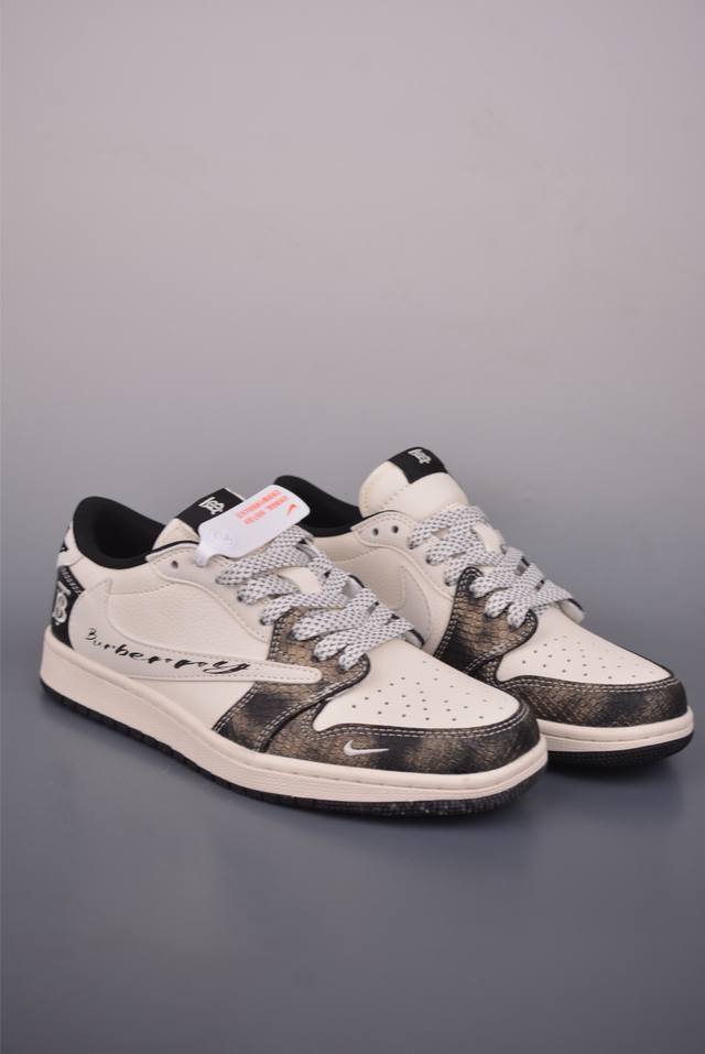 Fragment X Travis Scott X Balenciaga Air Jordan 1 Low Three-Way Collaboration (R