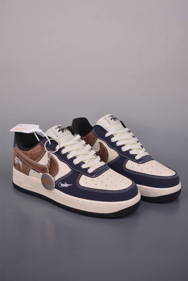 Nike Air Force 1 Low, Stussy Collaboration. Made with original last and cardboa
