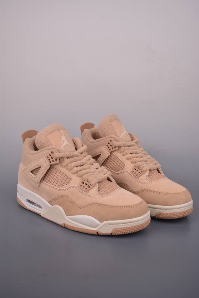 Air Jordan 4 Retro, White/Brown, Pure Original Factory Production. Made with or