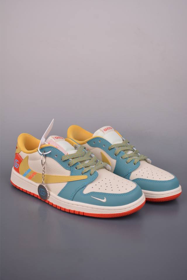 Fragment X Travis Scott X Gucci Air Jordan 1 Low Three-Way Collaboration (Revers