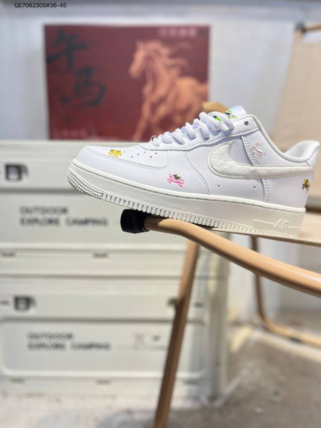 Year of the Horse Limited Edition Nk Air Force 1 '07 Low Casual Sneakers #Custo
