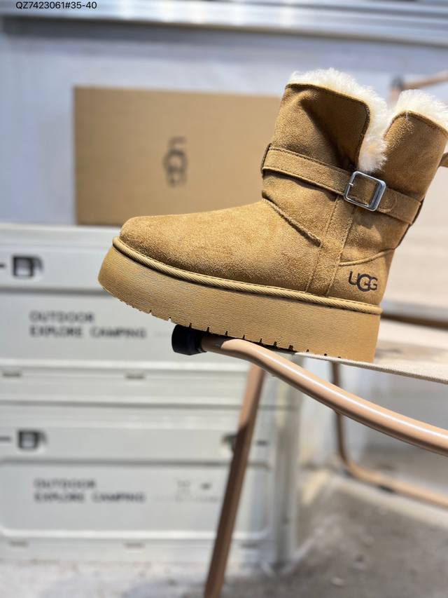 Ugg Snow Boots Waterproof Suede Leather Upper Ugg W Neuel Series Autumn/Winter N