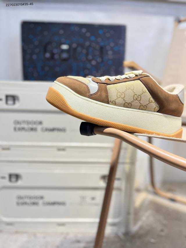 Guangdong Original Factory# Gucci Distressed Screener Sneaker Classic Gucci Dirt