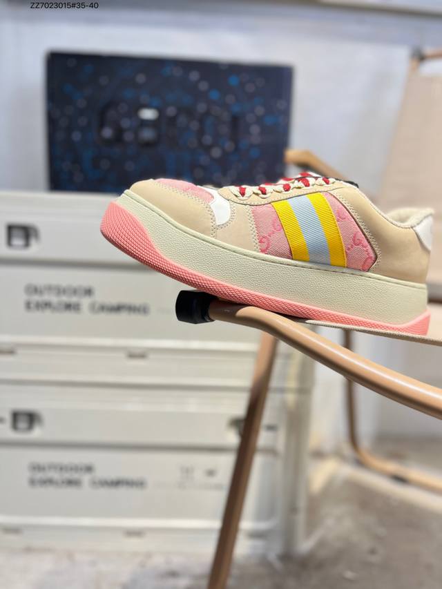 Guangdong Original Factory# Gucci Distressed Screener Sneaker Classic Gucci Dirt