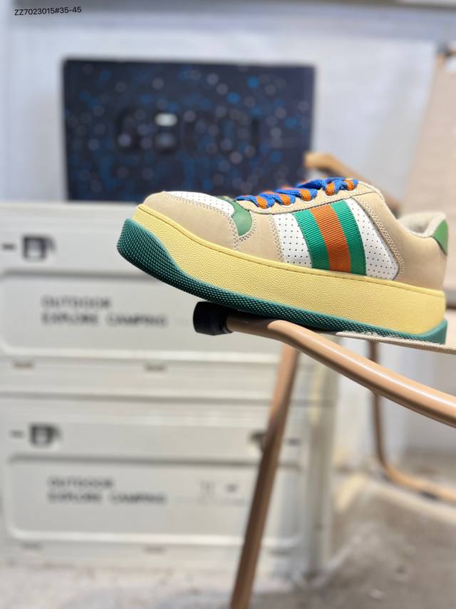 Guangdong Original Factory# Gucci Distressed Screener Sneaker Classic Gucci Dirt