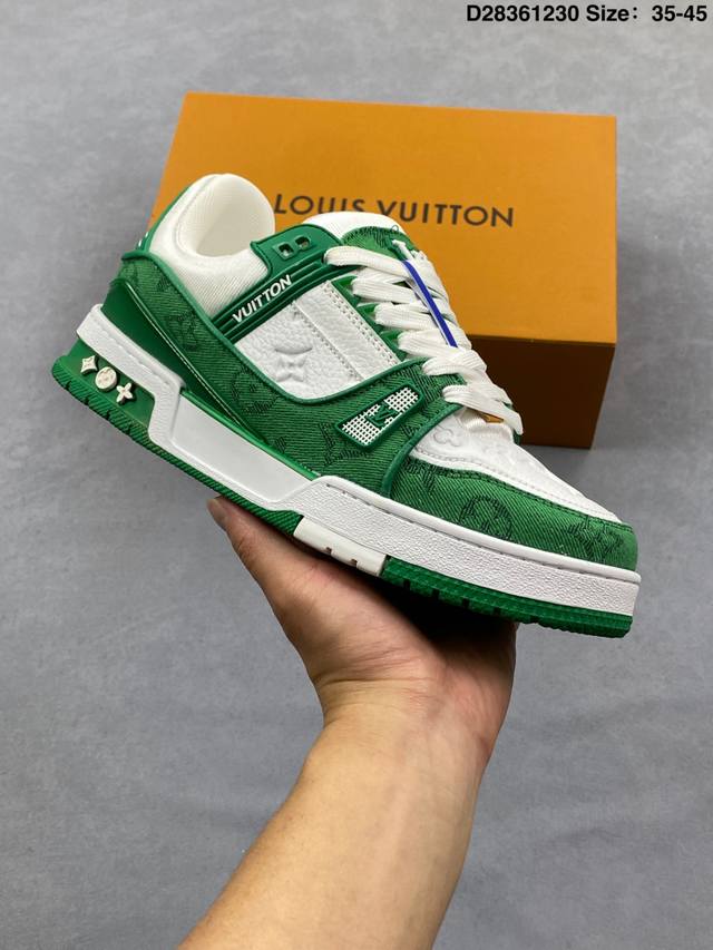 Company-grade Louis Vuitton Arch Light Sneakers, LV genuine leather color-blocke