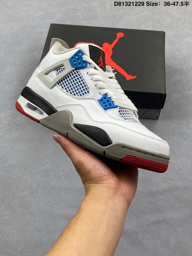 Air Jordan 4 Retro Se What The (Red and Blue Mismatched AJ4) This Air Jordan 4