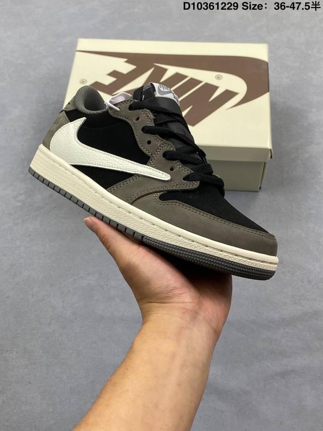 Company Grade AJ1 Travis Scott X Air Jordan 1 "Reverse Mocha" AJ1 Ts Lightning