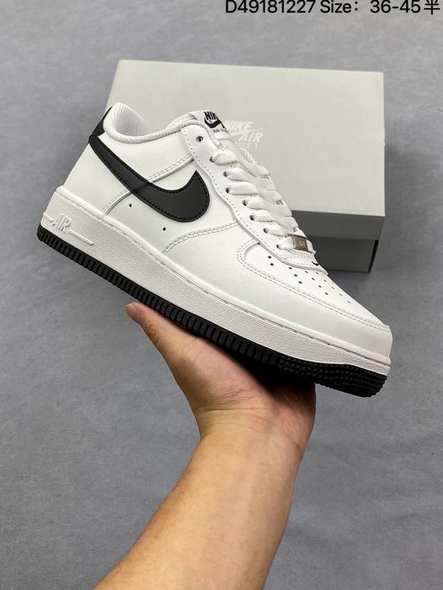 Nike Air Force 1 Low (Af1) White Sneakers, Low-top, Versatile, Platform, Height