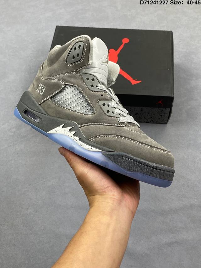 Nike Air Jordan 5 Retro High Michael Jordan AJ5 High-top Shock Absorbing and An
