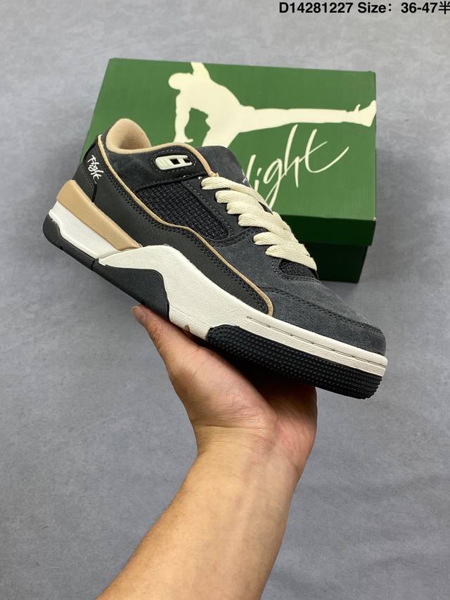 Air Jordan 4 Retro Flight Court Low-Top AJ4, Jordan 4, AJ4 Low-Top White and Pu