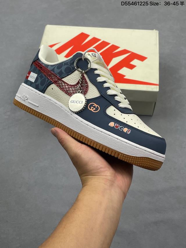 Nike Air Force 1 '07 Low, a versatile, platform, low-top white sneaker with cus