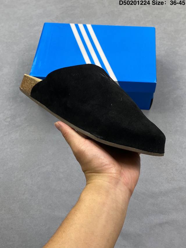 Adidas Originals Samba Adimule Comfortable and Versatile Half-Slip-On Slip-On Mu