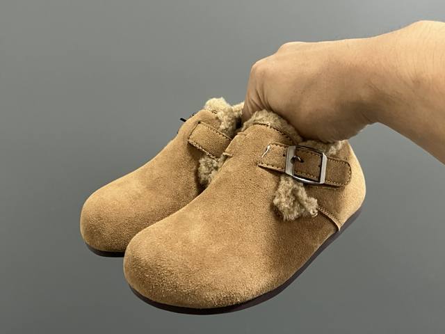 Returnable/Exchangeable Fleece-lined Birkenstock Children's Velcro Warm Cotton