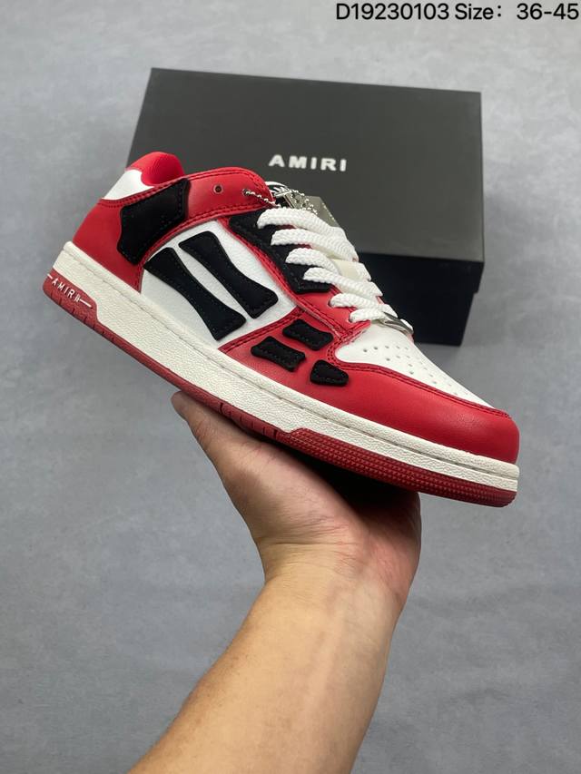 Amiri Skeleton Low-Skel Top Sneakers, a trendy couple's shoe series worn by many