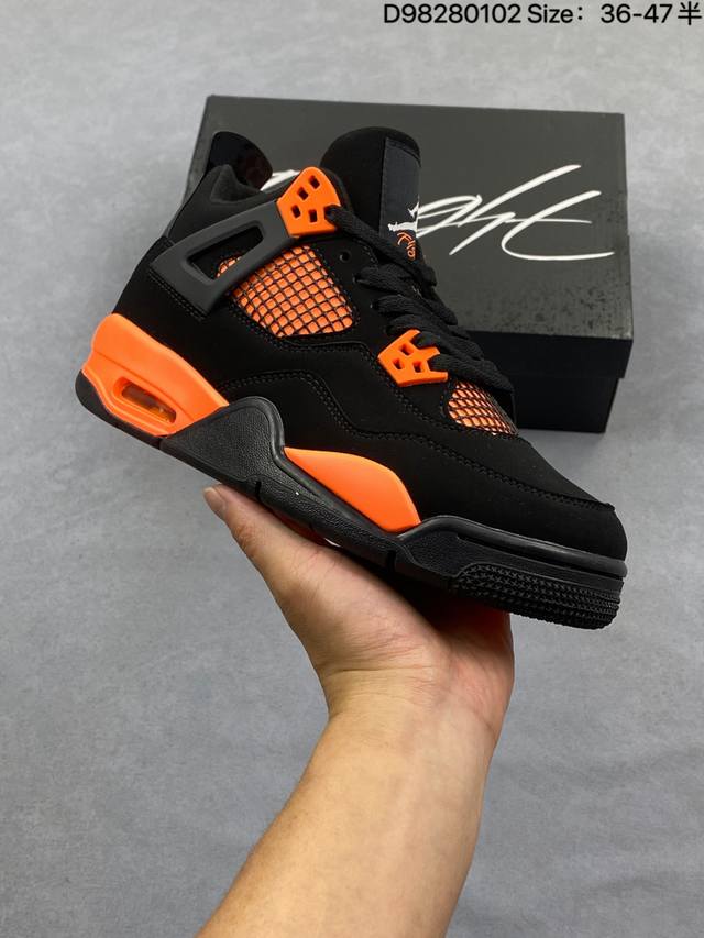 Nike Air Jordan 4 Retro, Michael Jordan AJ4 Mid-Top Retro Casual Sports Culture