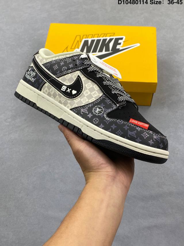 Company Grade Nike Dunk Low Retro 'DIY High-End Custom' Nike Low-Top Casual Spo