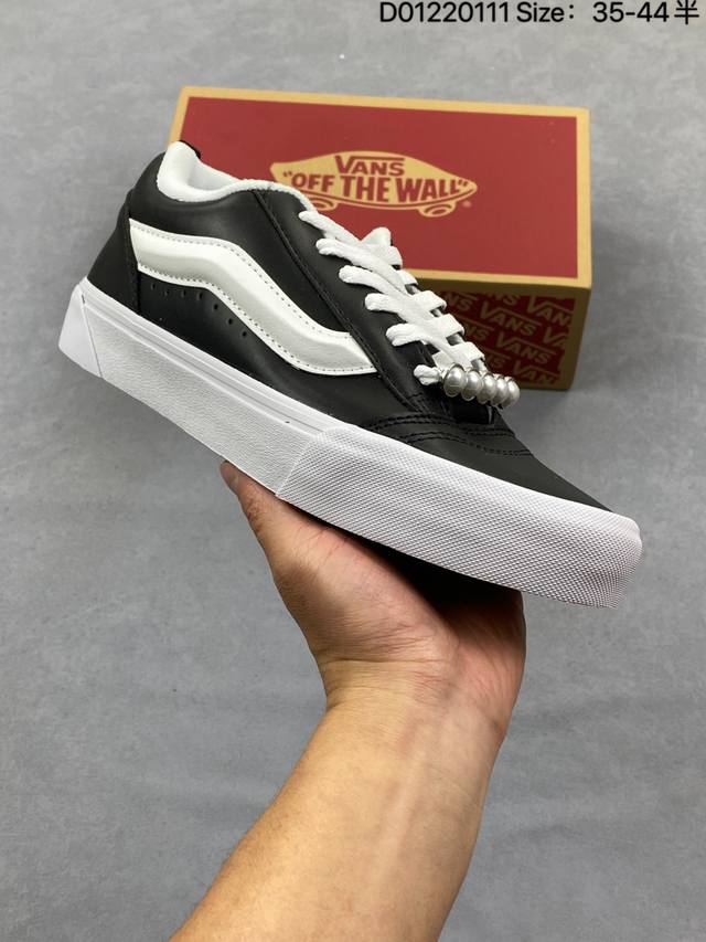 Vans Official Kun Skool Low-Top Sneakers, Fashionable Retro Men's and Women's C