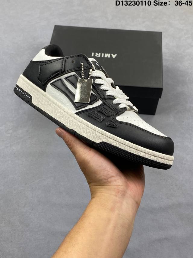 Amiri Low-Top Bone Shoes, Wang Yibo Dunk Casual Breathable Men's New Sneakers,