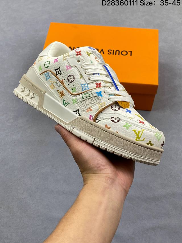 Company-grade Louis Vuitton Arch Light Sneakers, LV genuine leather color-blocke