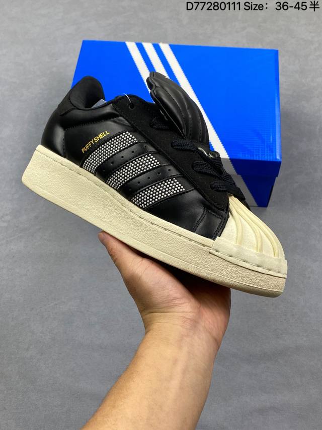 Adidas Originals Superstar "Black White" Classic Shell Toe Series Low-Top Versat