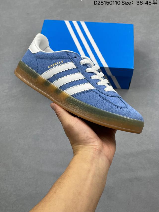 Adidas Originals Gazelle Indoor Retro Trefoil Transparent Rubber Sneakers - Clas