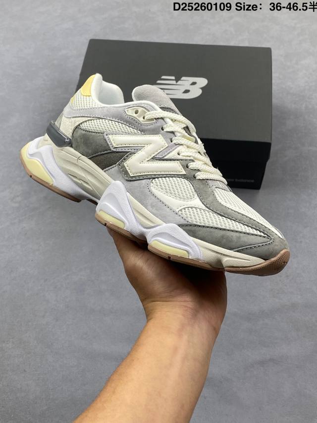 New Balance NB 9060 Retro Item. The upper features a combination of a two-grid