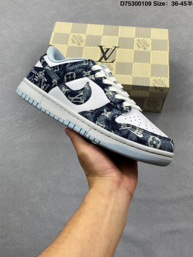 Dunk Low Retro Lv Collaboration Anniversary High-End Custom Low-Top Casual Sneak