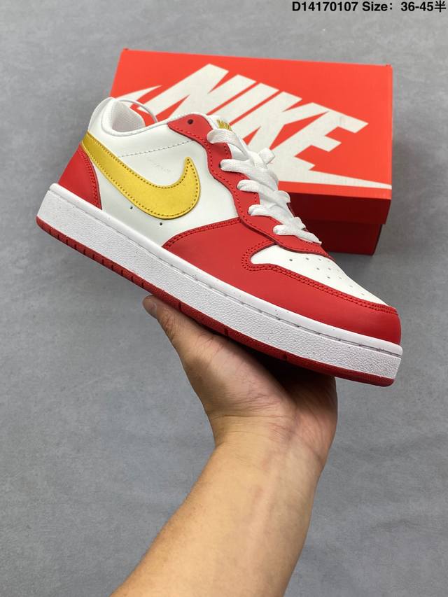 Authentic Nike Court Borough Low, Versatile, Breathable, Casual Sports Sneakers