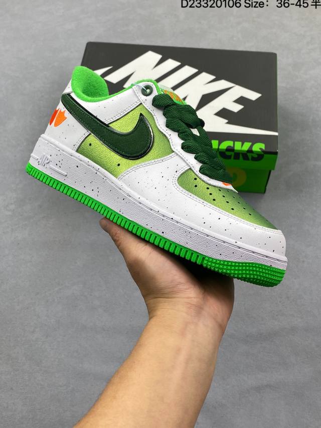 Doaf X Air Force 1 Low White/Green DDD Original last and cardboard construction