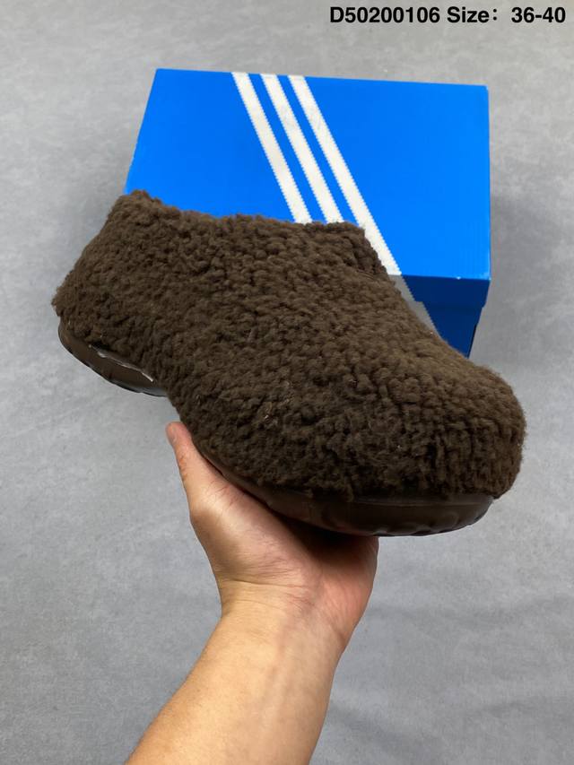 Adidas Originals Adifom Stan Smith Mule Fleece-Lined Warm Adidas Chef Shoes DDD