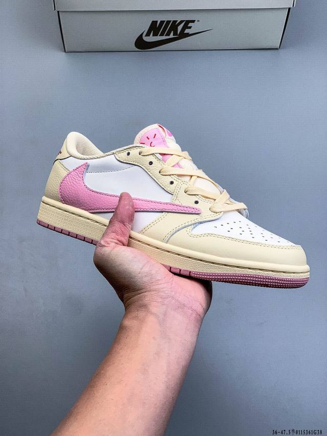 Company-grade top-grain leather! Nike Air Jordan 1 Low (AJ1) trendy casual sneak