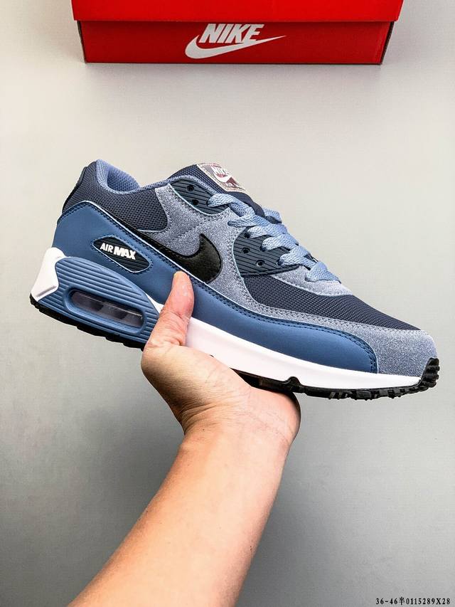 Company Grade! Nike Wmns Nike Air Max 90 Oreo Half-length Air Cushion Full Leath