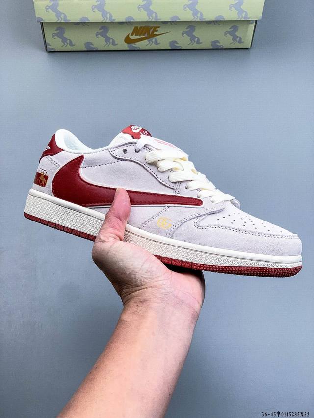 Company-grade top-grain leather! Nike Air Jordan 1 Low (AJ1) trendy casual sneak