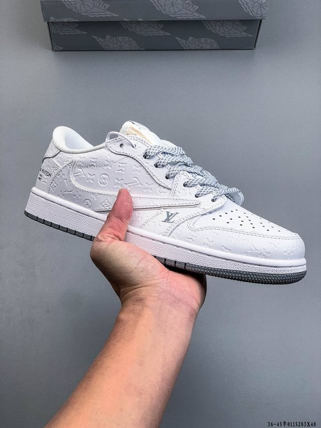 Company-grade top-grain leather! Nike Air Jordan 1 Low (AJ1) trendy casual sneak