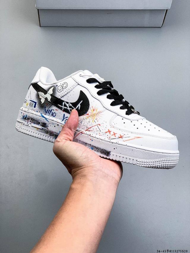 Authentic label on second-layer! Nike Air Force 1 Low, classic and versatile cas