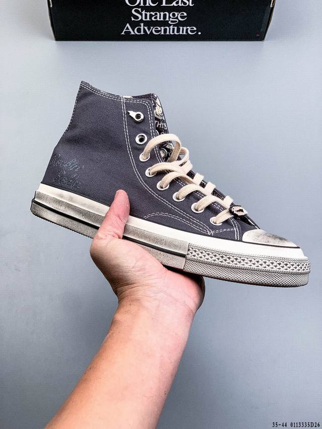 Company Grade! Converse All Star Distressed High-Top Casual Canvas Shoes DDD 011