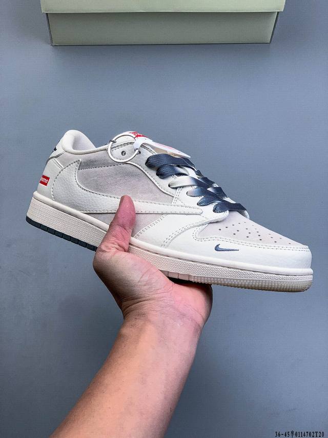 Company-grade top-grain leather! Nike Air Jordan 1 Low (AJ1) trendy casual sneak