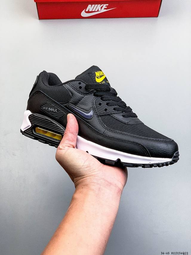 Company Grade! Nike Wmns Nike Air Max 90 Oreo Half-length Air Cushion Full Leath