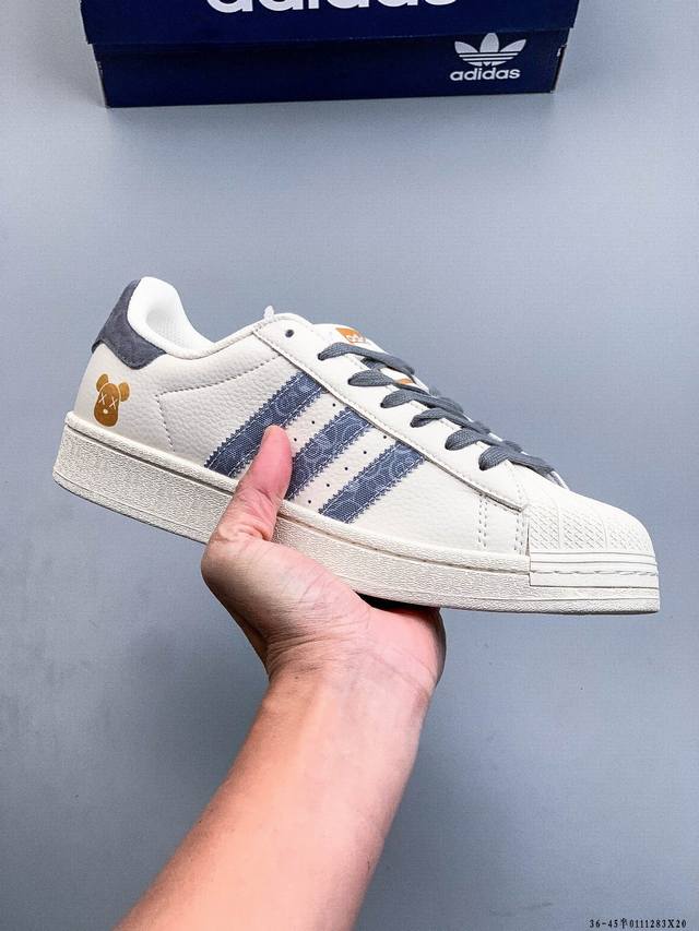 Company-grade top-grain leather! Adidas Superstar Shell Toe Classic Versatile Ca