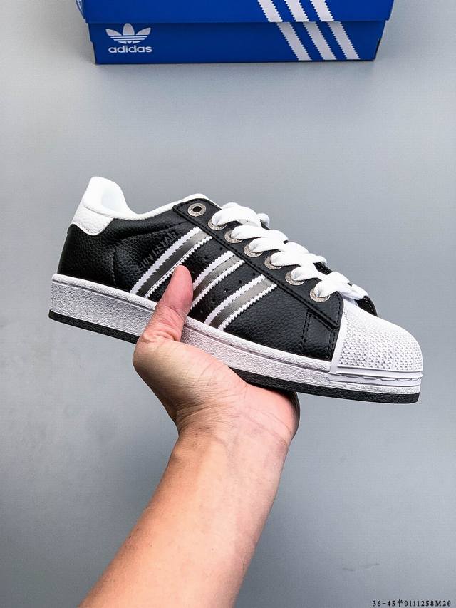 Company-grade top-grain leather! Adidas Superstar Shell Toe Classic Versatile Ca