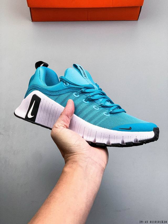Nike Free Metcon 6 Mesh Round Toe Lace-up Cushioning Anti-slip Low-top Training