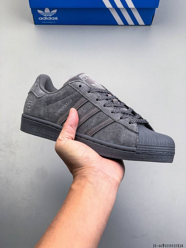 Company-grade top-grain leather! Adidas Superstar Shell Toe Classic Versatile Ca