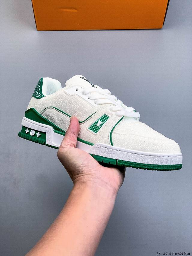 Louis Vuitton Lv Trainer Maxi Low-Top Casual Sneakers, Brand New Private Order,